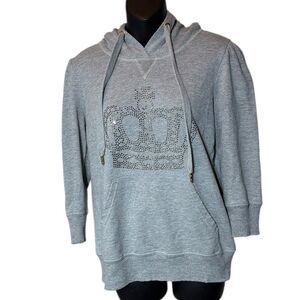 Juicy couture women’s medium vintage 90s y2k crown rhinestone sweater